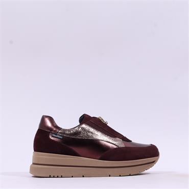 Marco Moreo Pompei Front Zip Platform - Burgundy Suede